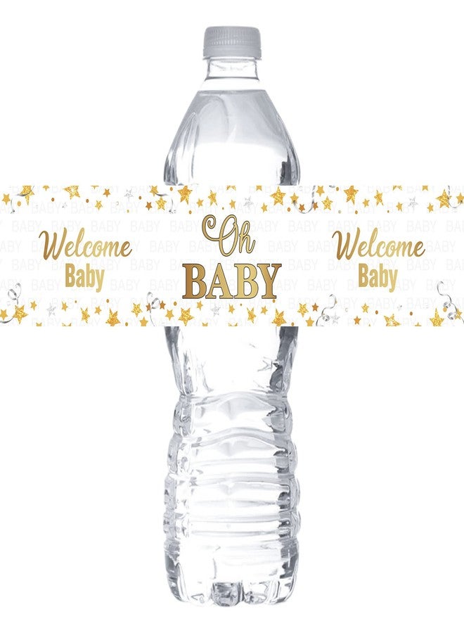 MonMon & Craft Oh Baby Water Bottle Stickers/Gender Reveal Bottle Wrappers/Baby Shower/Welcome Baby/Baby 1st Birthday Party Water Labels Supplies Waterproof (Set of 32) - Image 1